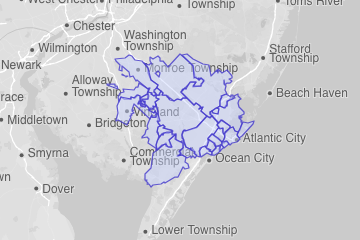 Atlantic County, NJ ZIP Codes