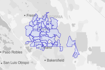 Tulare County, CA ZIP Codes