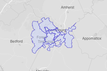 Lynchburg city, VA ZIP Codes