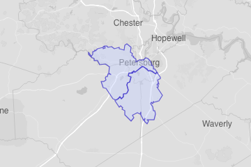 Petersburg city, VA ZIP Codes