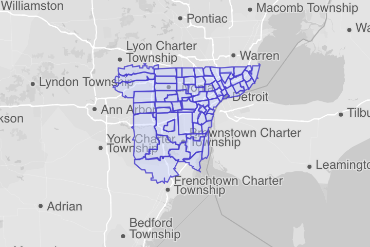 Wayne County, MI – KML Boundary File Download (Free)