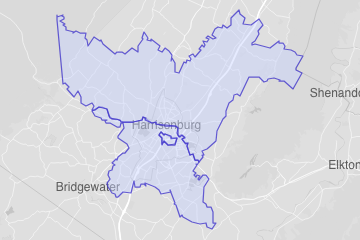 Harrisonburg city, VA ZIP Codes