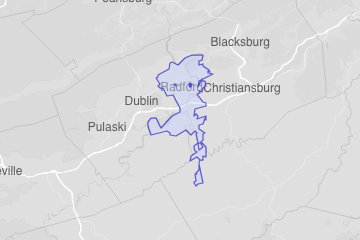 Radford city, VA ZIP Codes