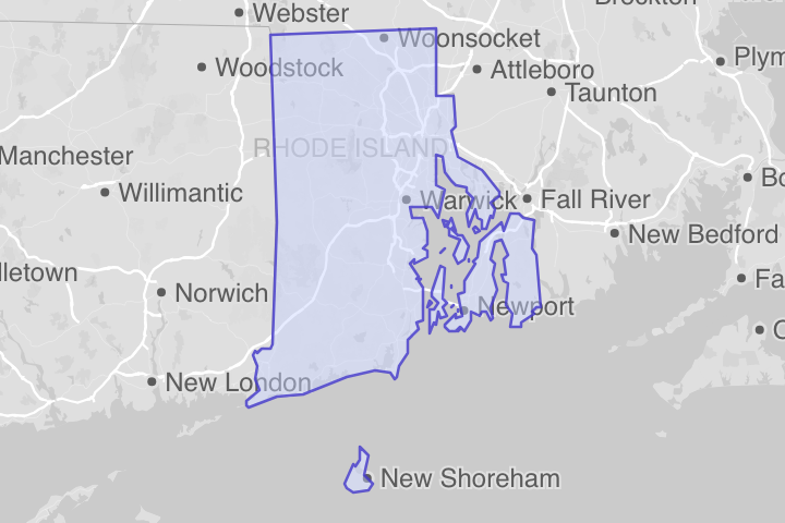 Rhode Island Counties – KML Boundary File Download (Free)