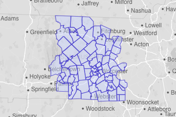Worcester County, MA ZIP Codes