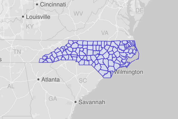 North Carolina – KML Boundary File Download (Free)