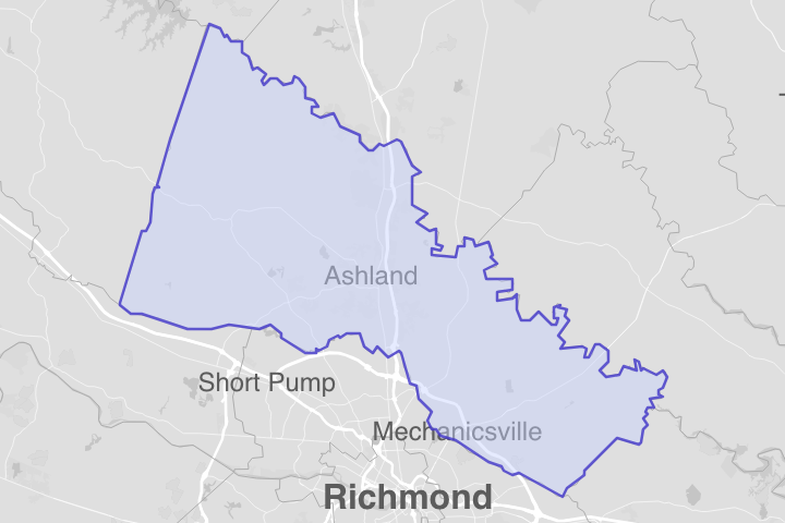 Hanover County, VA, ZIP Codes – KML Boundary File Download (Free)