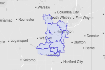 Huntington County, IN ZIP Codes