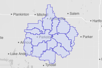 Hutchinson County, SD ZIP Codes