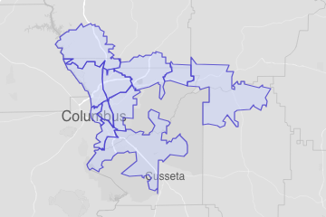 Muscogee County, GA ZIP Codes