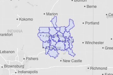 Delaware County, IN ZIP Codes