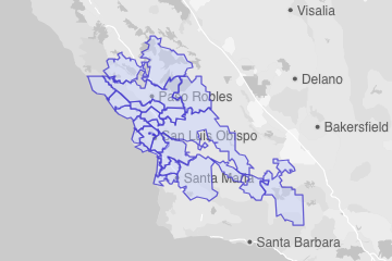 San Luis Obispo County, CA ZIP Codes