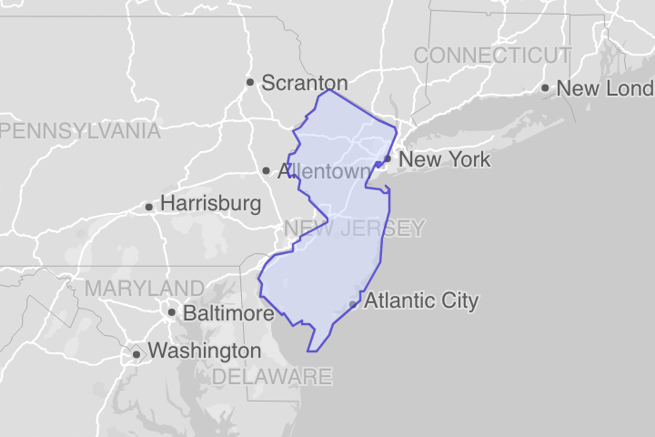 New Jersey Counties – KML Boundary File Download (Free)