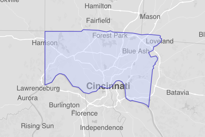 Hamilton County, OH, ZIP Codes – KML Boundary File Download (Free)