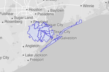Galveston County, TX ZIP Codes