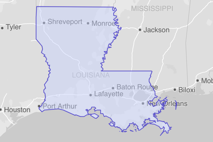 Louisiana Counties – KML Boundary File Download (Free)