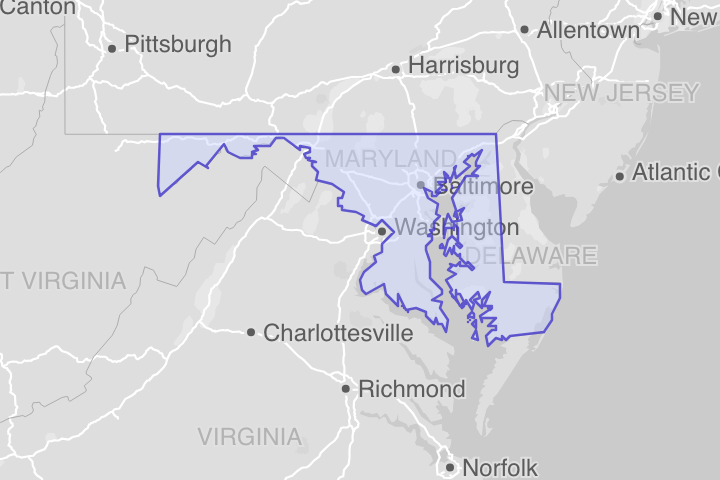 Maryland Counties – KML Boundary File Download (Free)
