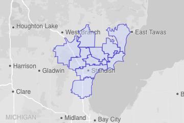 Arenac County, MI ZIP Codes