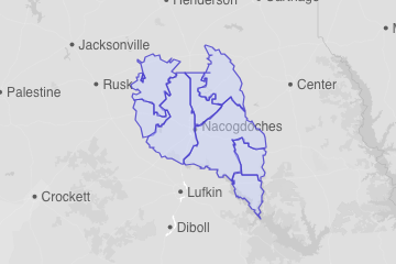 Nacogdoches County, TX ZIP Codes