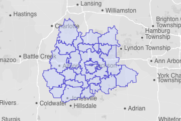 Jackson County, MI ZIP Codes