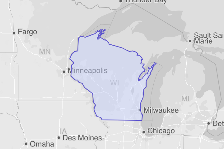 Wisconsin Counties – KML Boundary File Download (Free)