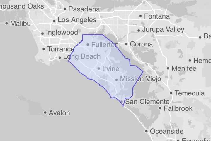 Orange County, CA, ZIP Codes – KML Boundary File Download (Free)