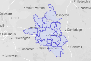 Muskingum County, OH ZIP Codes